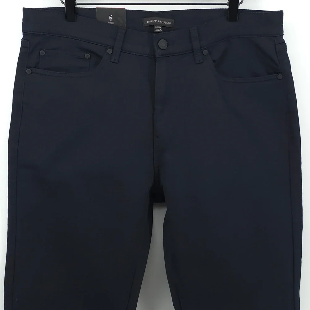 Banana Republic 5-Pocket Pant Mens Pants 34x29 Black Stretch Casual - NWT